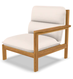Felloe Right Arm Module - Teak Arm