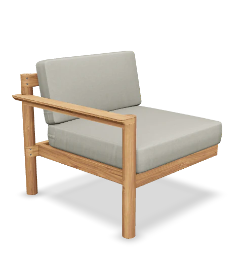 Haven Left Module - Teak Armrest - Image 2