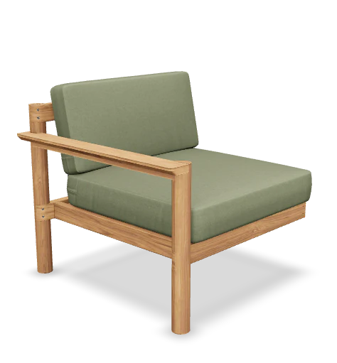 Haven Left Module - Teak Armrest - Image 6