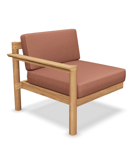Haven Left Module - Teak Armrest - Image 7